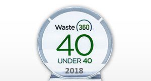a picture of waste under 40 award
