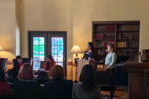 Diversion Strategies Erin Merrill speaking at a WISR event.