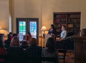 Diversion Strategies founders Erin Merrill speaking at a WISR event.