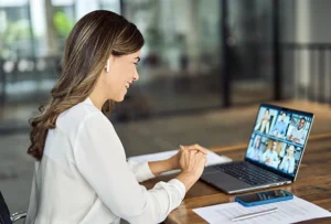 Virtual webinar where people learn about EPR compliance.